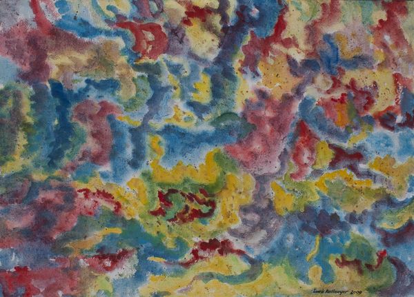 Watercolor by Louis Kollmeyer titled “From Spring & Summer Into Fall”, 29 × 21 inches