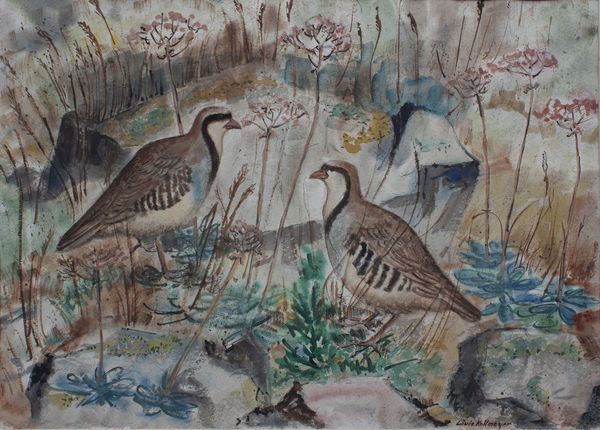 Watercolor by Louis Kollmeyer titled “Chuckers”, 29 × 21 inches