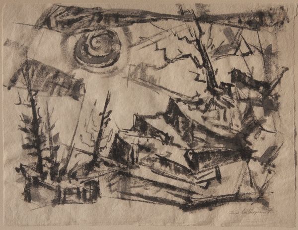 Sumi by Louis Kollmeyer titled “On The Mountain”, Signed