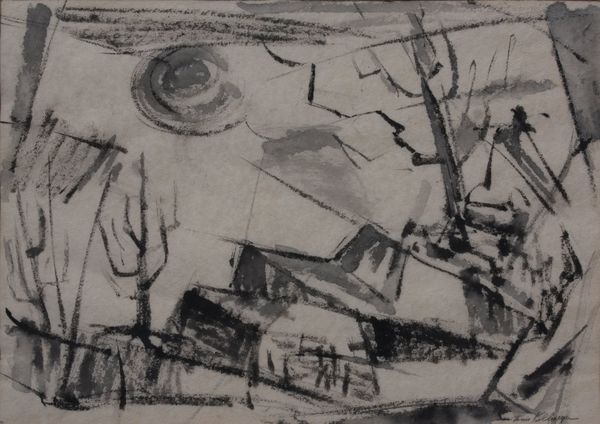 Sumi by Louis Kollmeyer titled “On the Mountain 2”, Signed