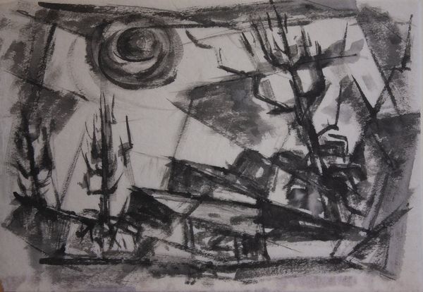 Sumi by Louis Kollmeyer titled “On the Mountain 3”, Unsigned
