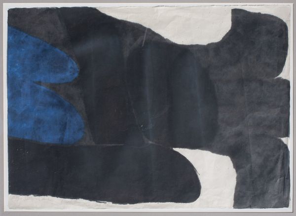Woodcut Print by Carol Summers titled “Stromboli Dark”, 29 × 21 inches