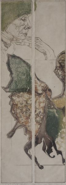 Lithograph Studio Proof by Kathleen Embree titled “The Light of the Butterfly's Wing Lying Upon the Arch of the Cathedral”, 41 × 18 inches