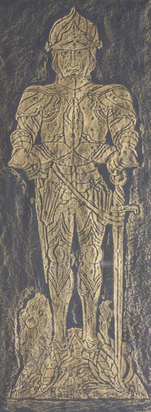 Artwork by Knight titled “Rubbing”, 12 × 32 inches