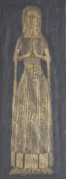 Artwork by Lady Joan of Foyle Bray Berks_1378 titled “rubbing”, 12 × 32 inches