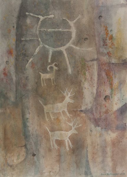 Painting by Louis Kollmeyer from the Prehistoric Rock Art collection