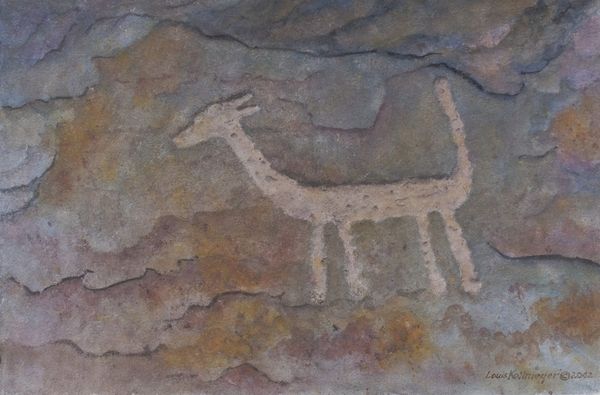 Watercolor by Louis Kollmeyer titled “Petroglyph”