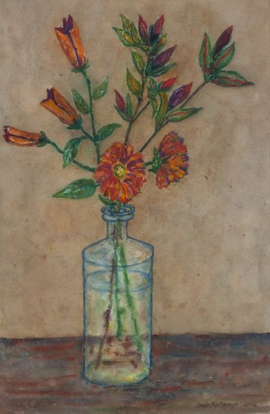 Watercolor by Louis Kollmeyer titled “Summer Bouquet”, 14 × 21.5 inches