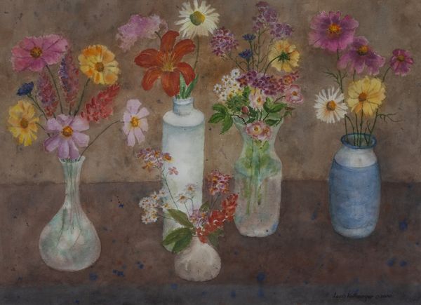 Watercolor by Louis Kollmeyer titled “Untitled Flowers”