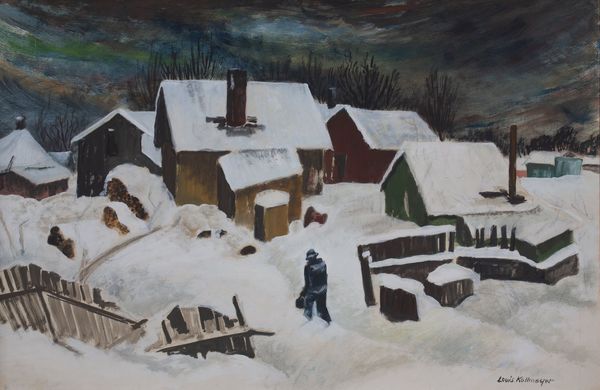 Oil by Louis Kollmeyer titled “On the Road Home”
